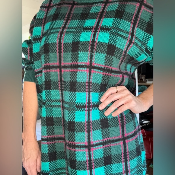 Vintage 80’s STEFANO oversized plaid sweater - Picture 10 of 13